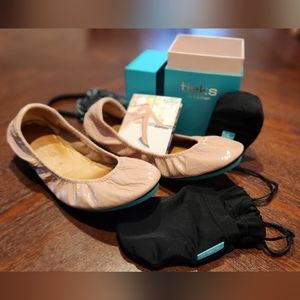 Tieks Blush Patent Ballet Flats Size 6
